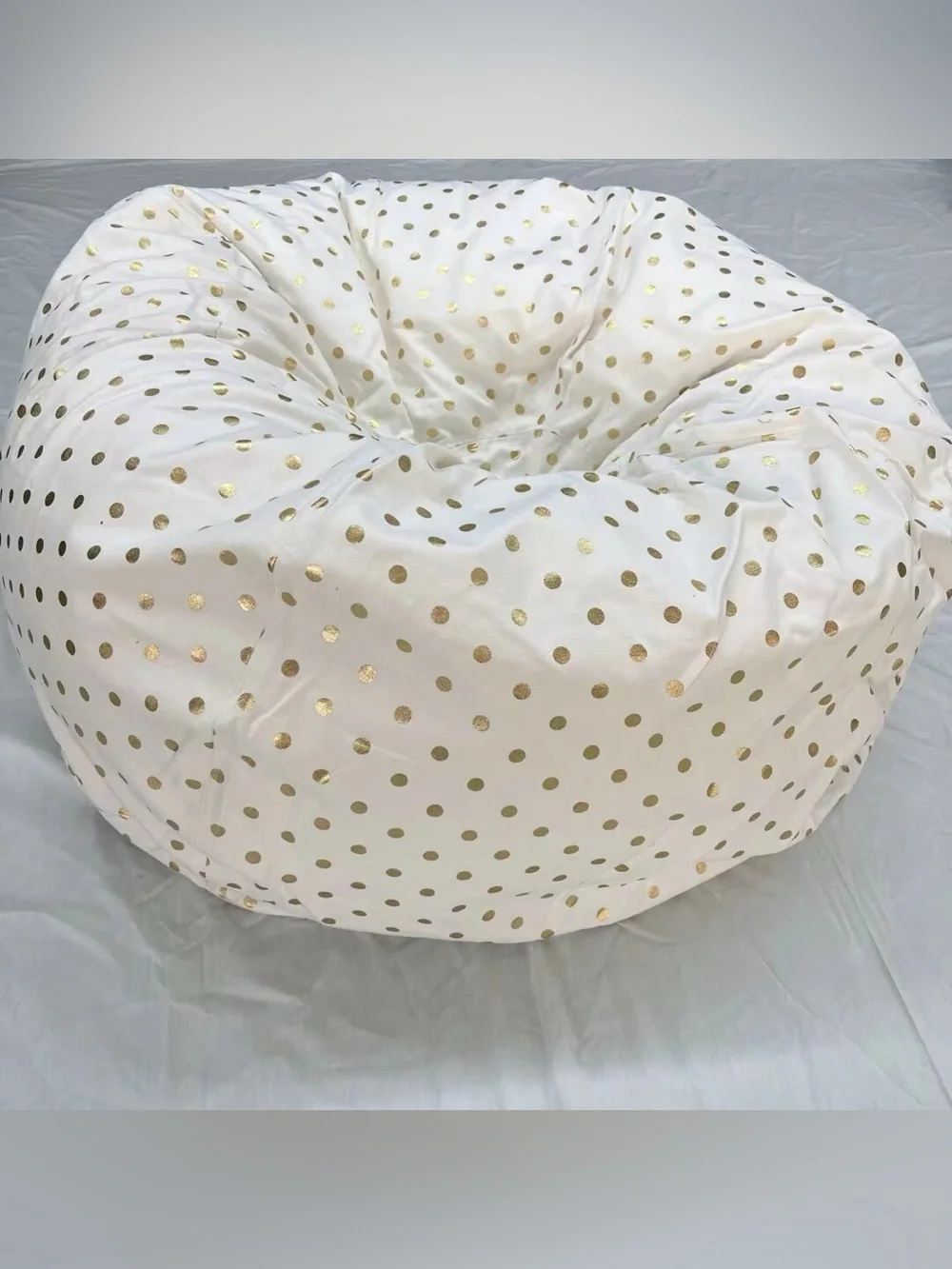 NWOT Pottery Barn Teen Pbteen The Emily&Meritt Gold Dottie Bean Bag Cover